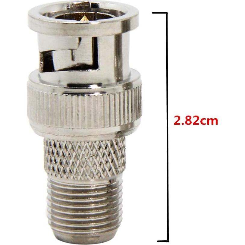 Adaptador BNC a F - Paquete de 5 - Conector Coaxial RG6 RG59