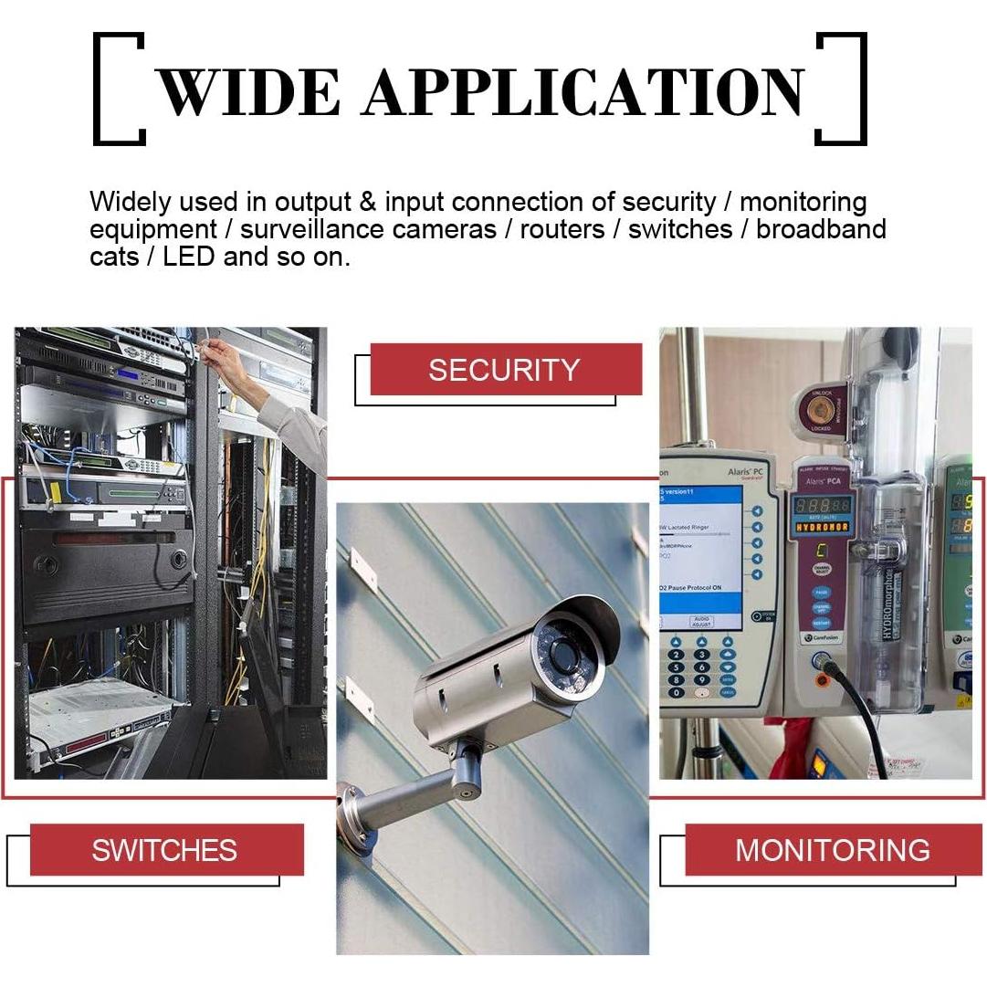 Kit 40 Conectores DC y BNC Macho/Hembra Hilitchi 5.5mm