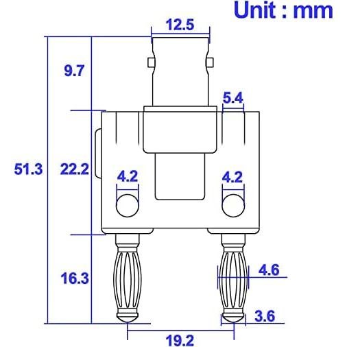 Adaptador Coaxial BNC a Banana Doble onelinkmore 5 PCS