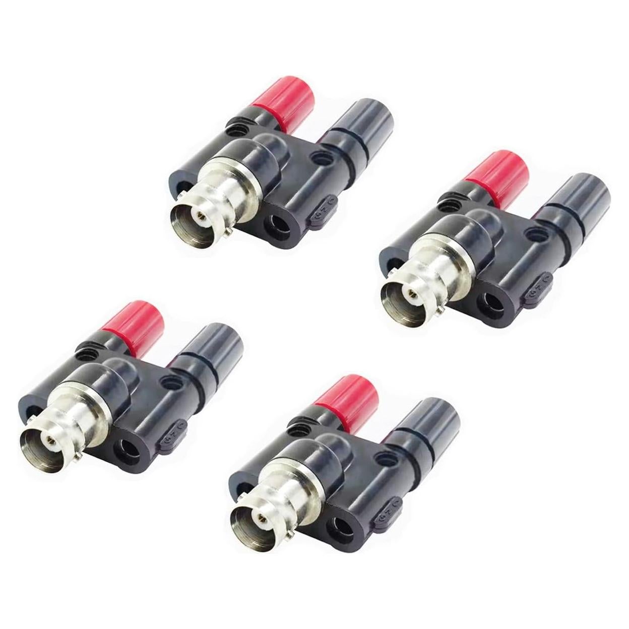 Adaptador BNC Femenino a Doble Banana 4mm - Paquete de 4