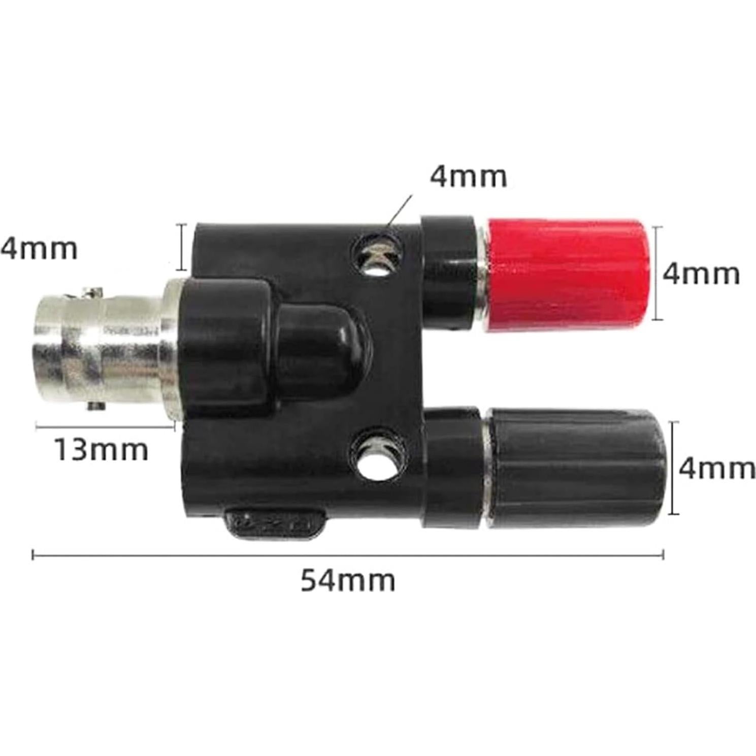 Adaptador BNC Femenino a Doble Banana 4mm - Paquete de 4