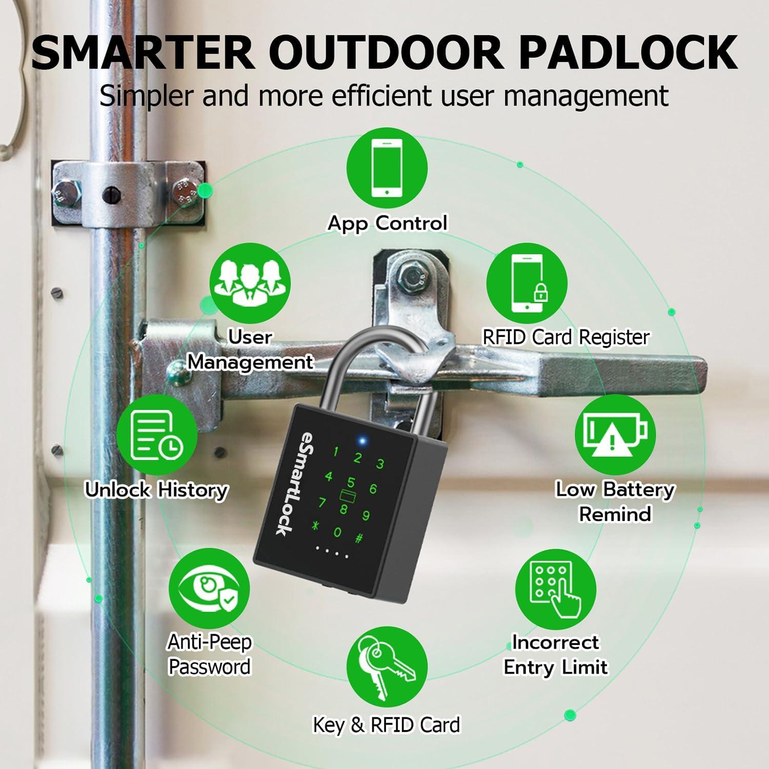 Candado Inteligente eLinkSmart YL-P12BC NFC y Bluetooth