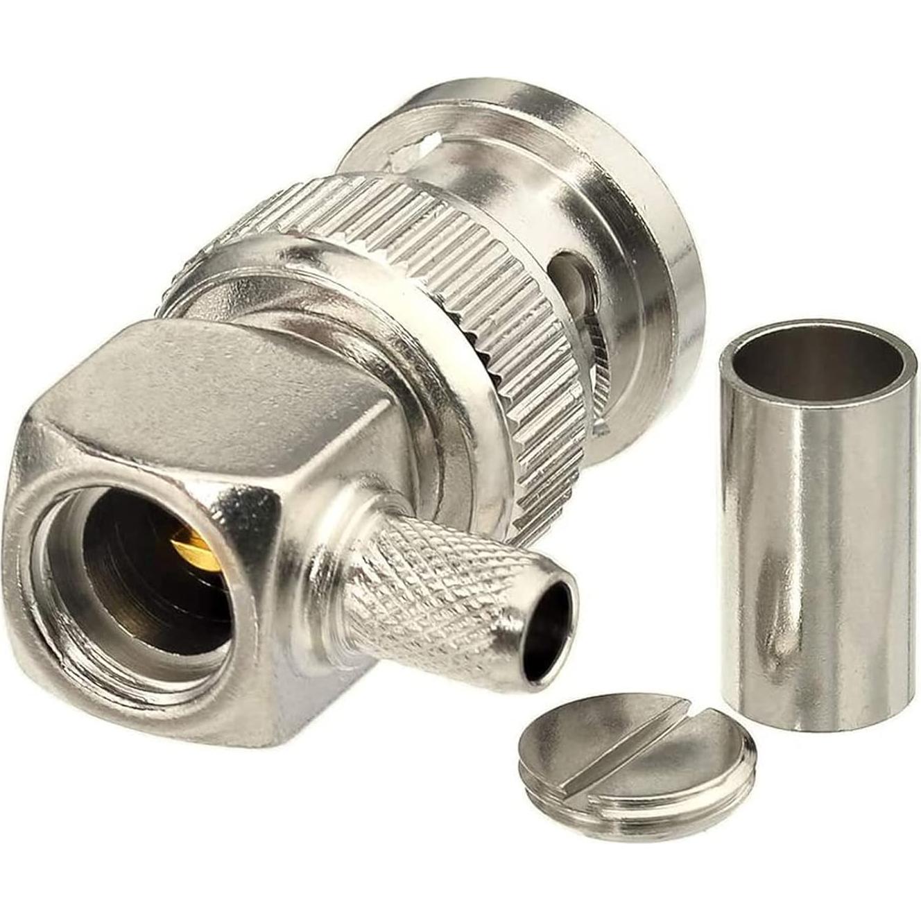 Conector BNC Macho Ángulo Recto Eightwood 2 Pcs 50 Ohm