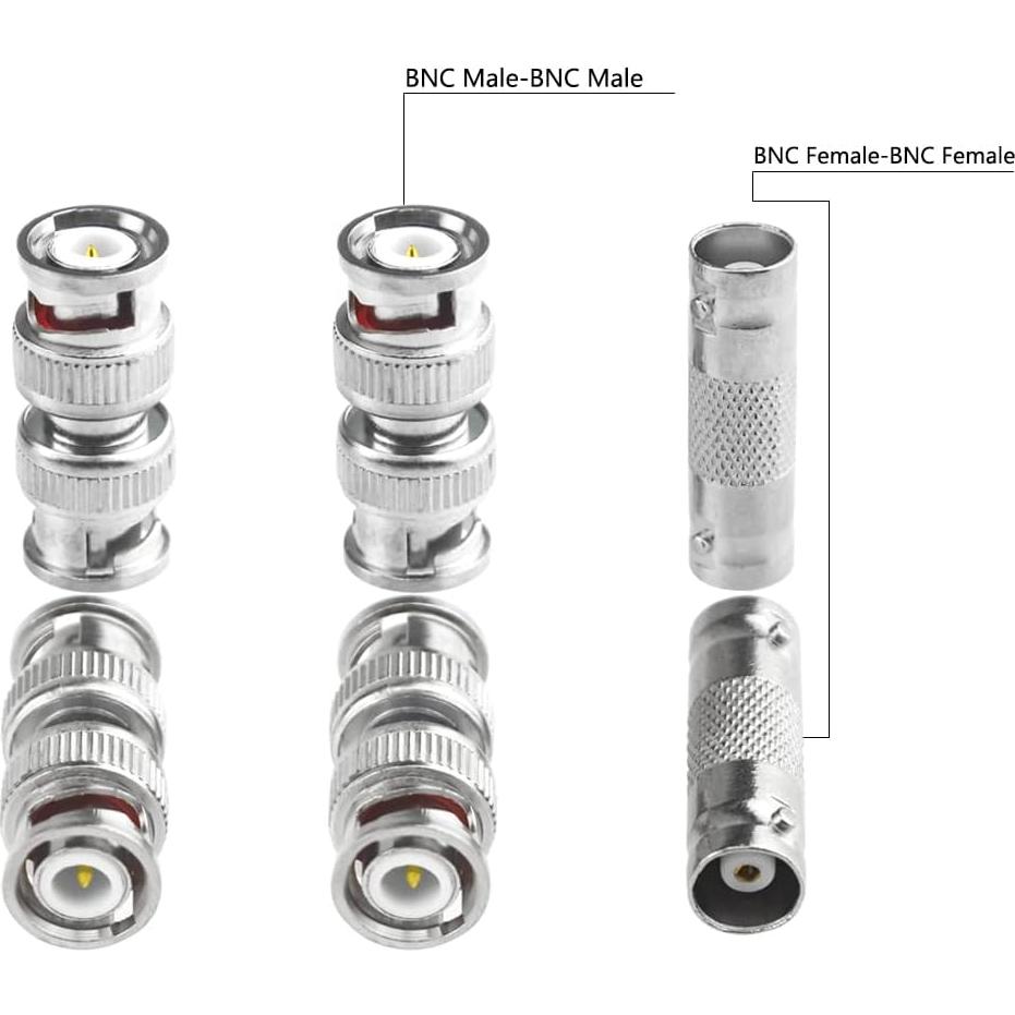 Conectores BNC 30 PCS WMYCONGCONG para CCTV - Macho y Hembra