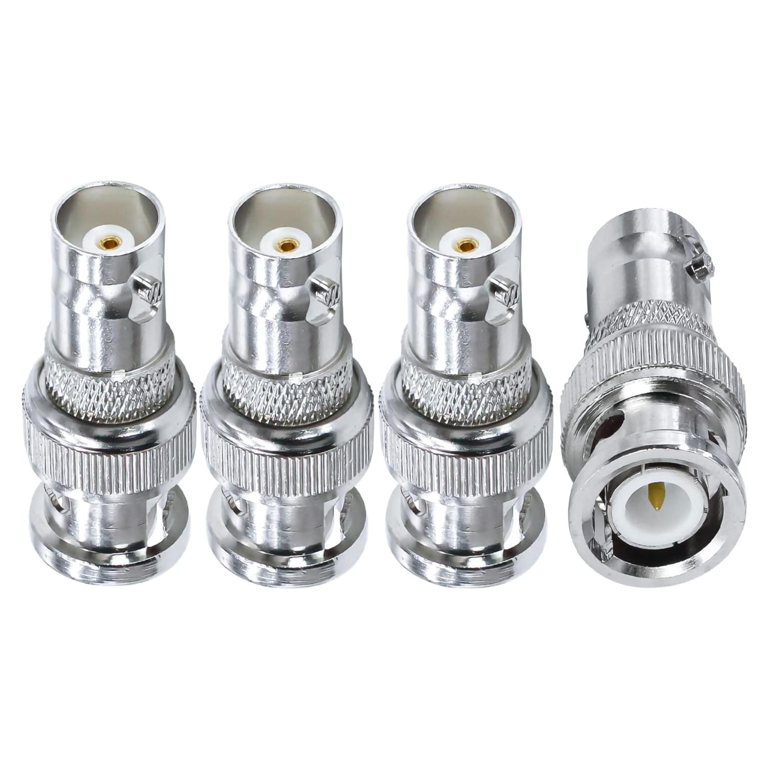 Adaptador Coaxial BNC Macho a Hembra TUOLNK 4pcs 50 Ohmios