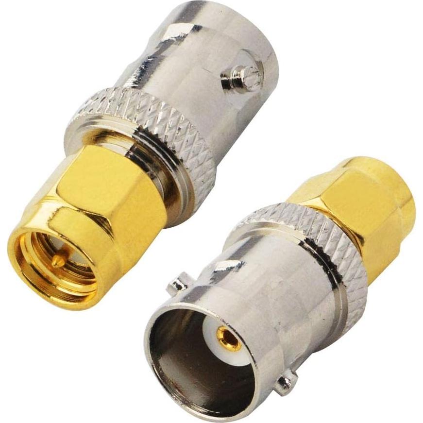 Adaptador Coaxial BNC Macho a SMA Hembra Boobrie - Paquete de 2