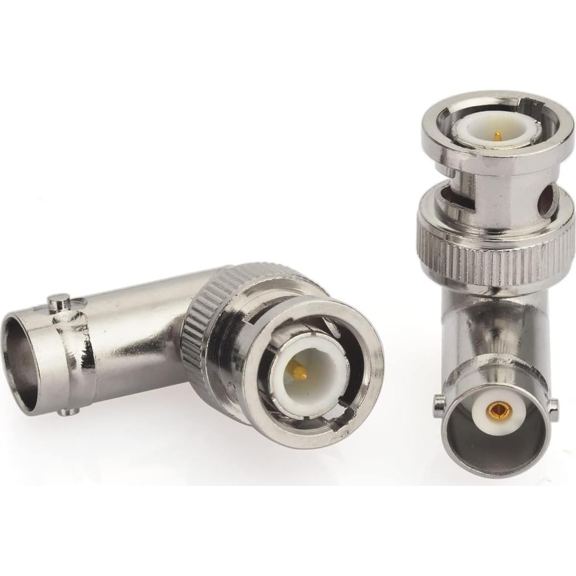 Adaptador BNC macho a hembra ángulo recto Eightwood 5pcs 50 Ohm