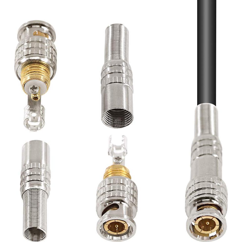 Conectores Coaxiales BNC Macho Glarks 15 Pack RG59 RG6