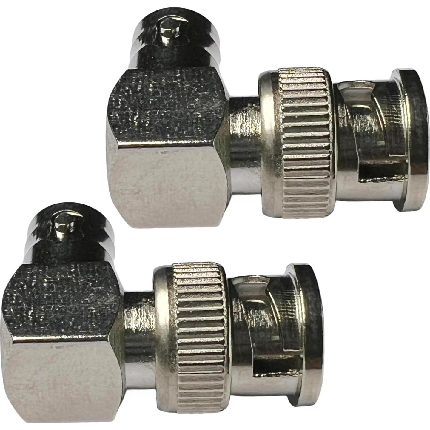 Adaptador BNC ángulo recto Cess - Macho a hembra (paquete de 2)