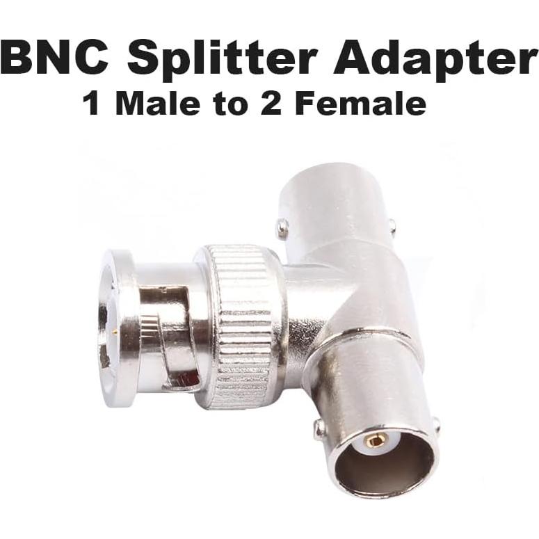 Adaptador Divisor BNC Macho a Doble Hembra 6 Piezas CCTV