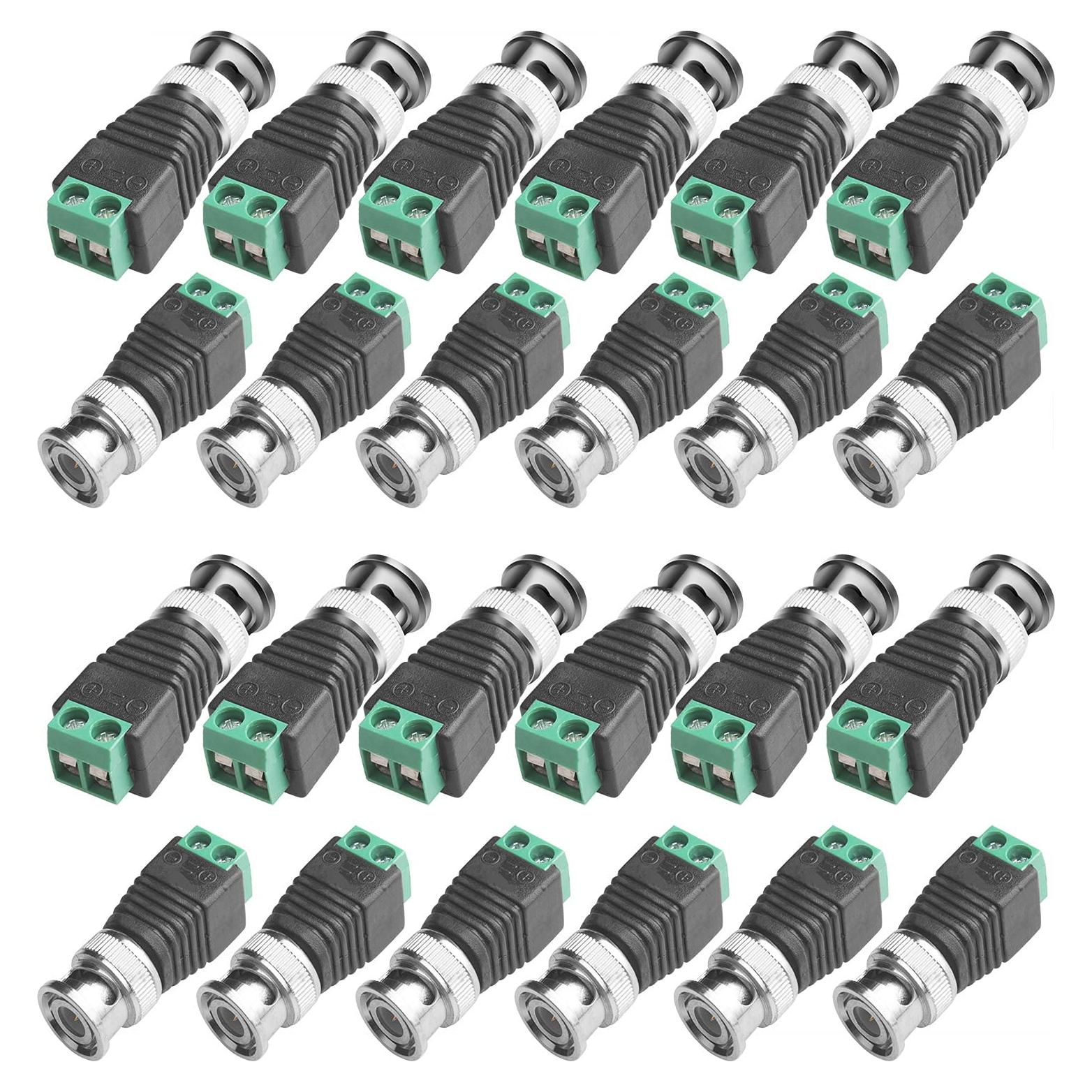 Conector Balun BNC Macho Deguangxin 28 Pcs para CCTV