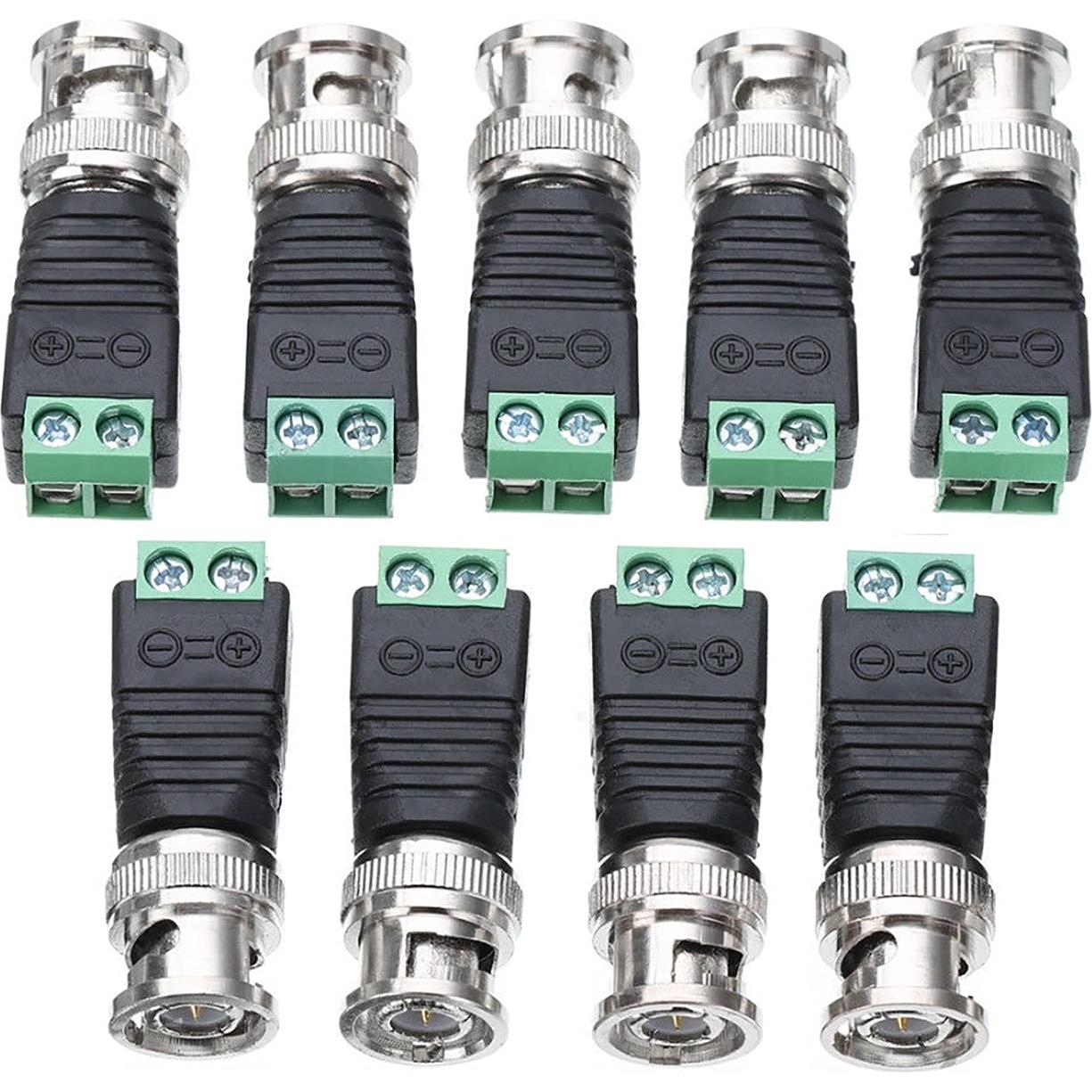 Conector Balun BNC Macho Deguangxin 28 Pcs para CCTV
