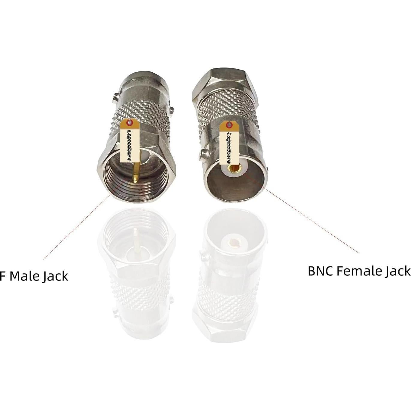 Kit de Adaptadores Coaxiales 30 Piezas Lsgoodcare BNC a F