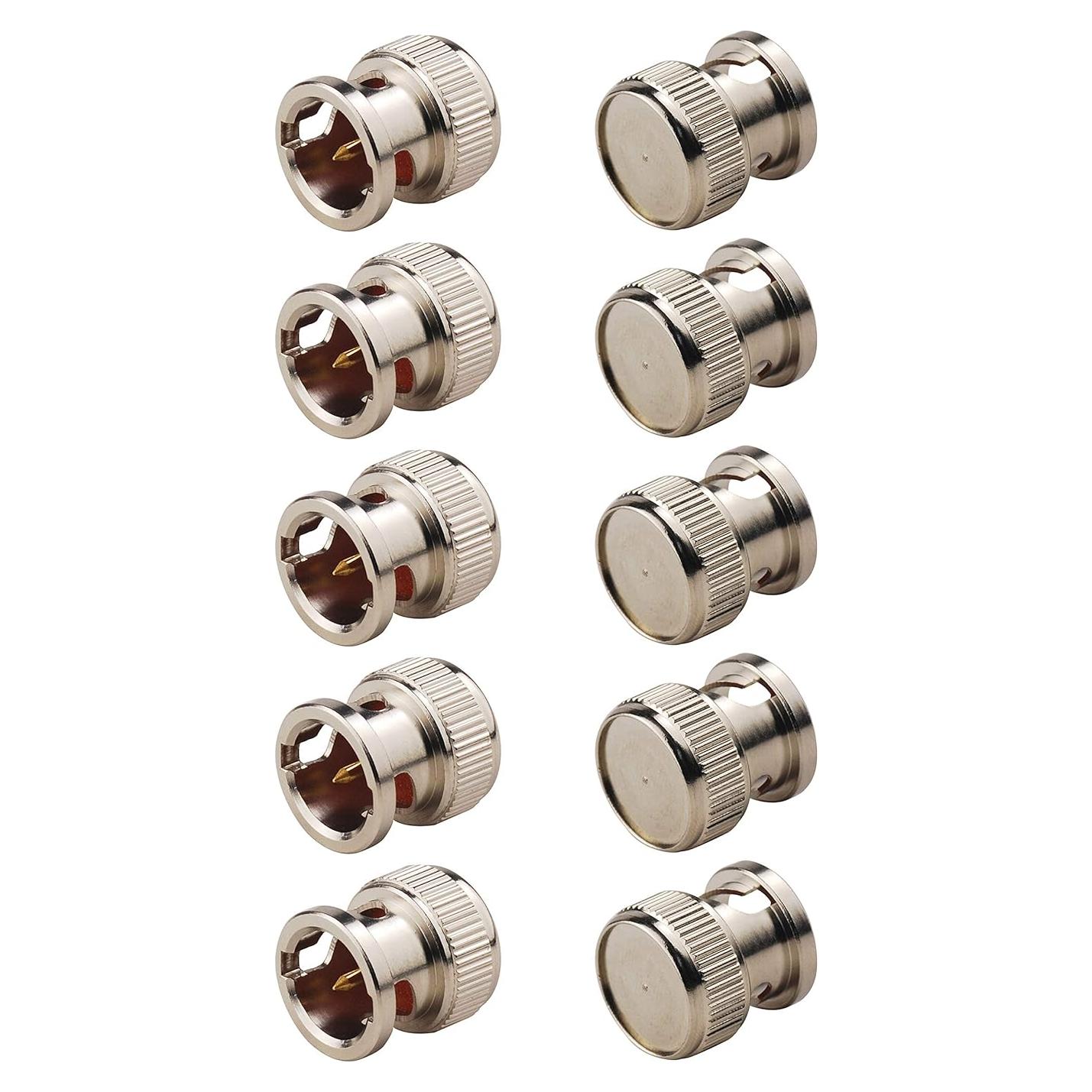 Bingfu Conector BNC Tapa Protectora de Cobre - Paquete de 10