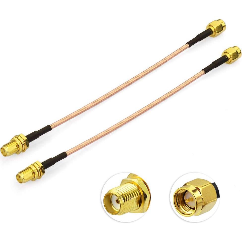 Cable de Extensión Antena SMA Hembra a Macho 15cm 2-Pack Bingfu