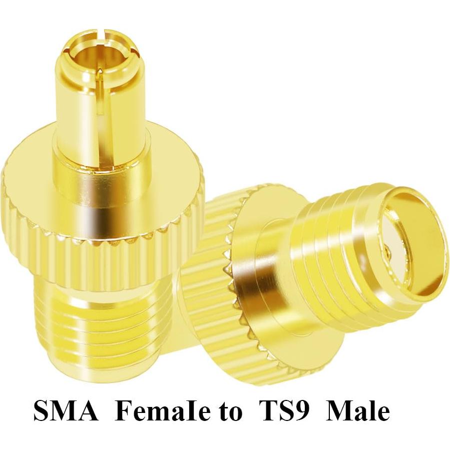 Adaptador Coaxial SMA Hembra a TS9 Macho CNARIO 2PCS