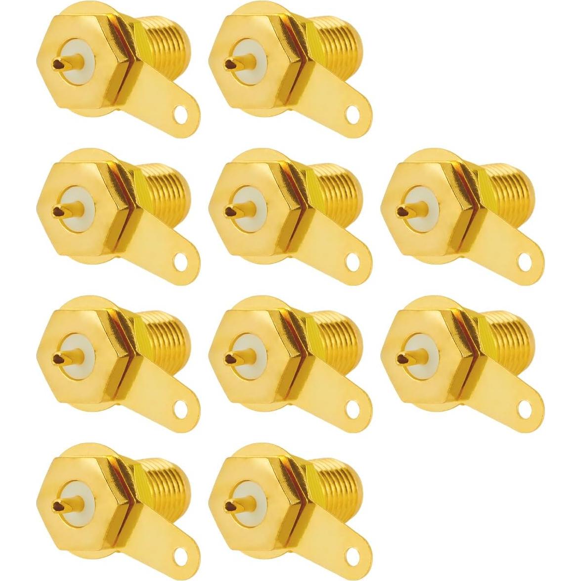 10 Conectores SMA Hembras Coaxiales Montaje en Panel POBADY