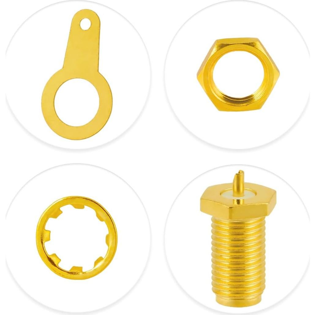 10 Conectores SMA Hembras Coaxiales Montaje en Panel POBADY