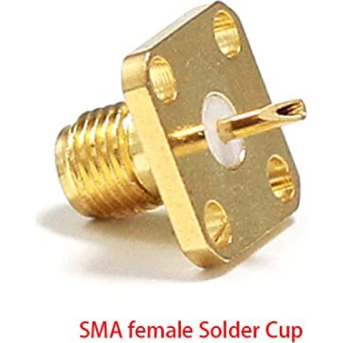 10 Conectores Coaxiales RF SMA Hembra Montaje en Panel 50 Ohm