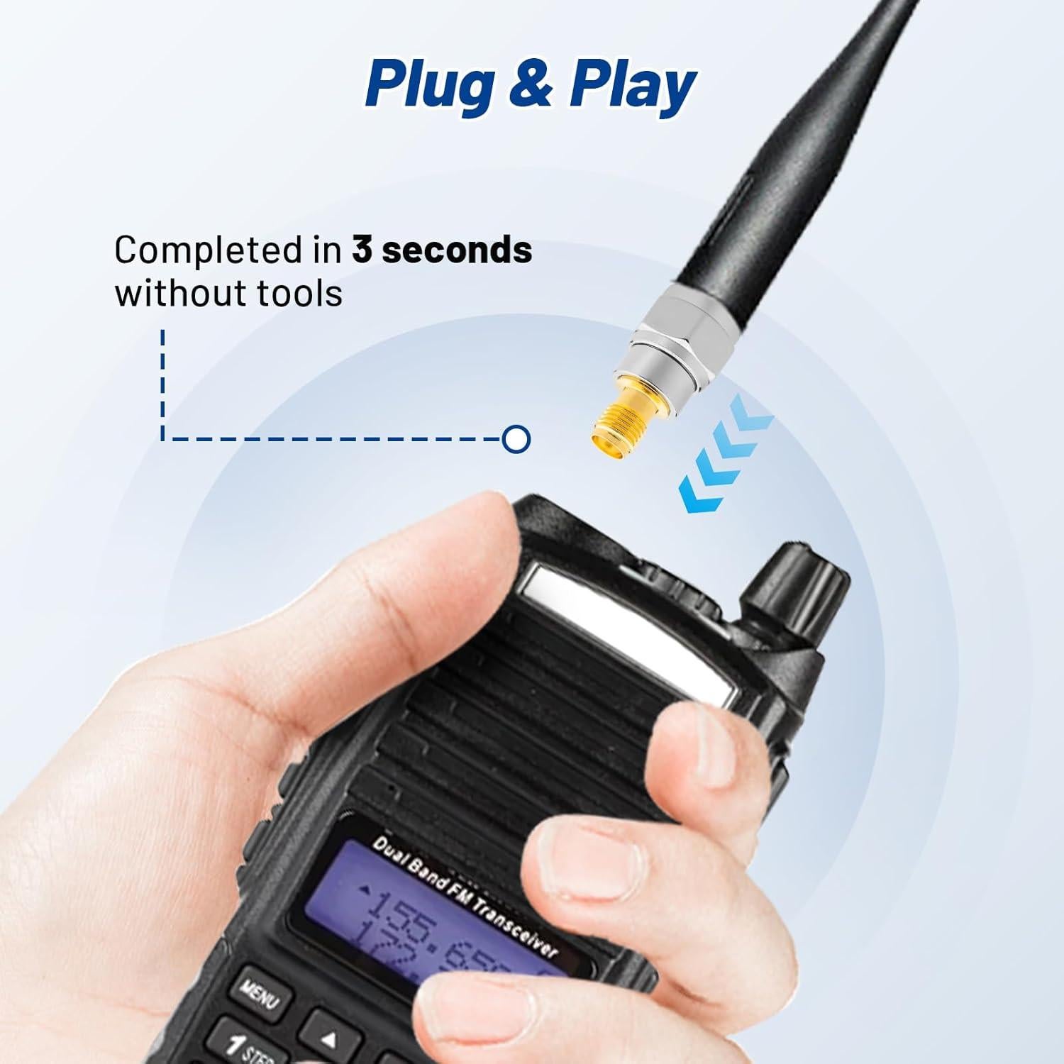 Kit 8 Adaptadores Coaxiales SMA Anina - Latón Dorado 50Ω