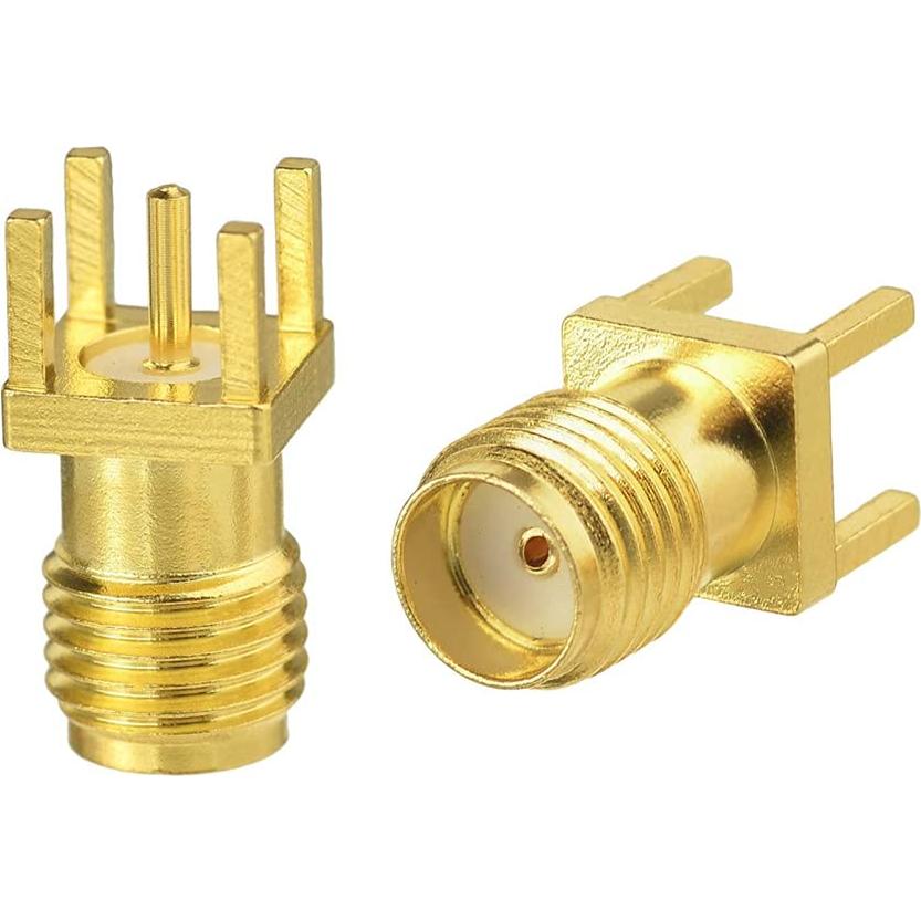 Conector SMA hembra PCB 15 piezas chapado en oro 50 Ohm