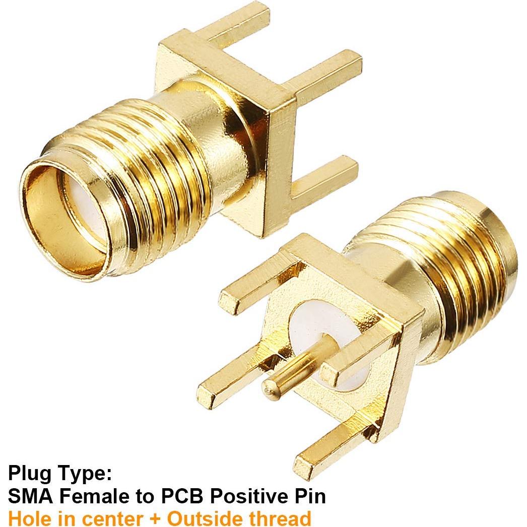 Conector SMA hembra PCB 15 piezas chapado en oro 50 Ohm