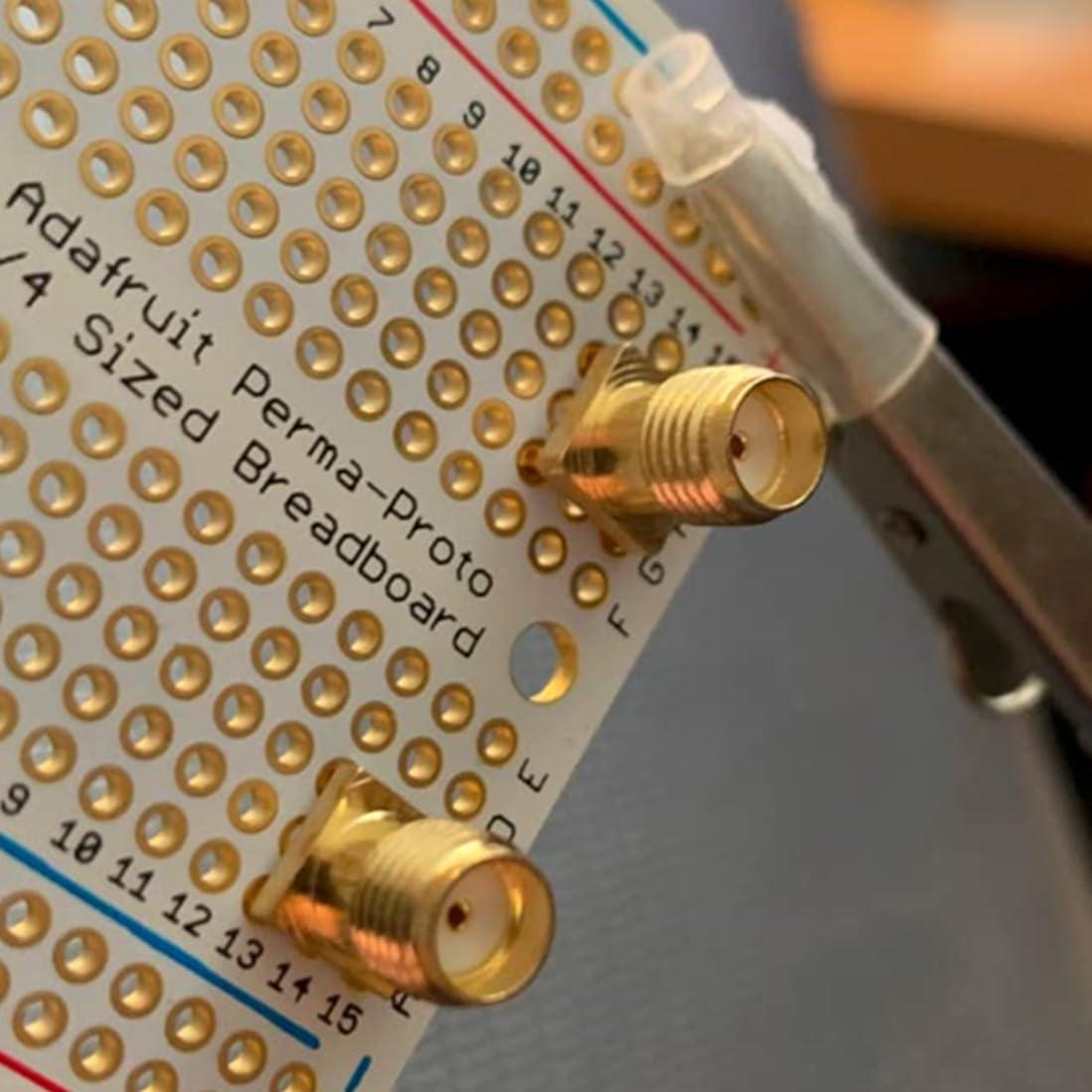 Conector SMA hembra PCB 15 piezas chapado en oro 50 Ohm