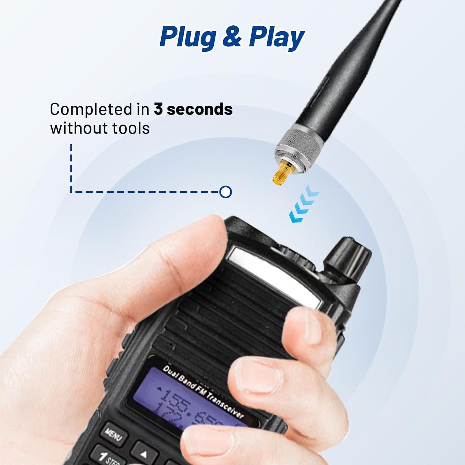 Kit de Adaptadores SMA a N-Tipo Anina 8 Piezas Conectores RF