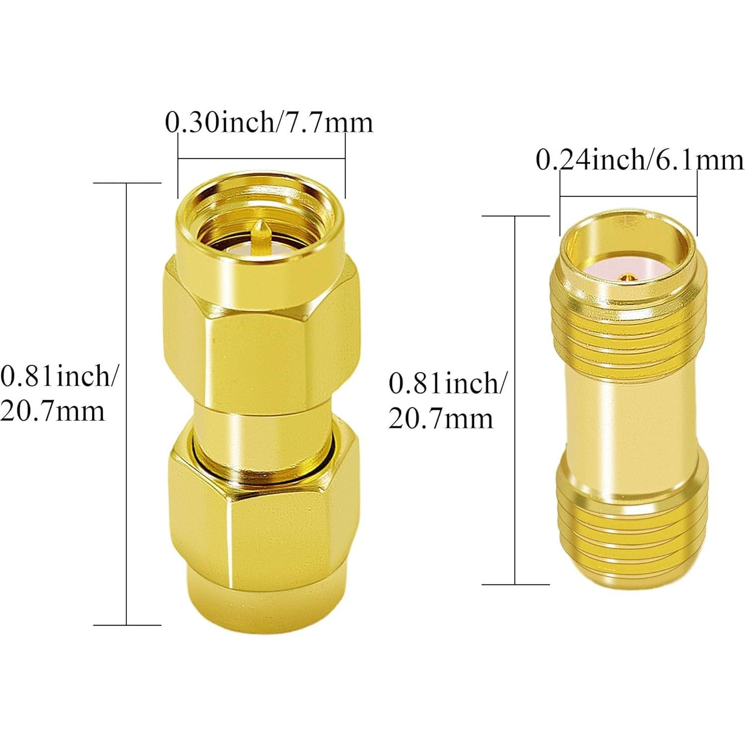 Kit de Adaptadores SMA CNARIO 4 Piezas Macho y Hembra 50 Ohmios