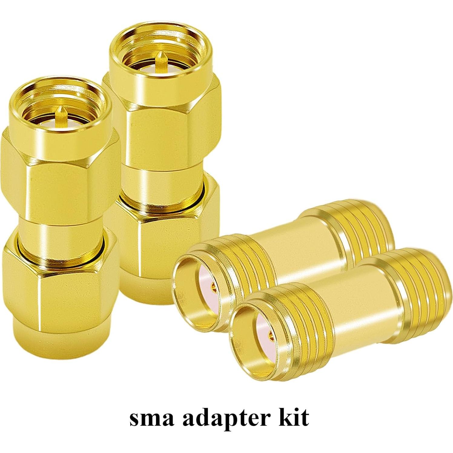 Kit de Adaptadores SMA CNARIO 4 Piezas Macho y Hembra 50 Ohmios