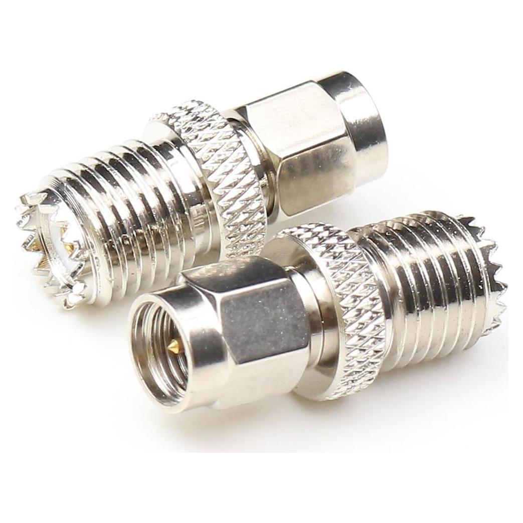 Adaptador Coaxial SMA Macho a Mini UHF Hembra ANHAN 2 Piezas