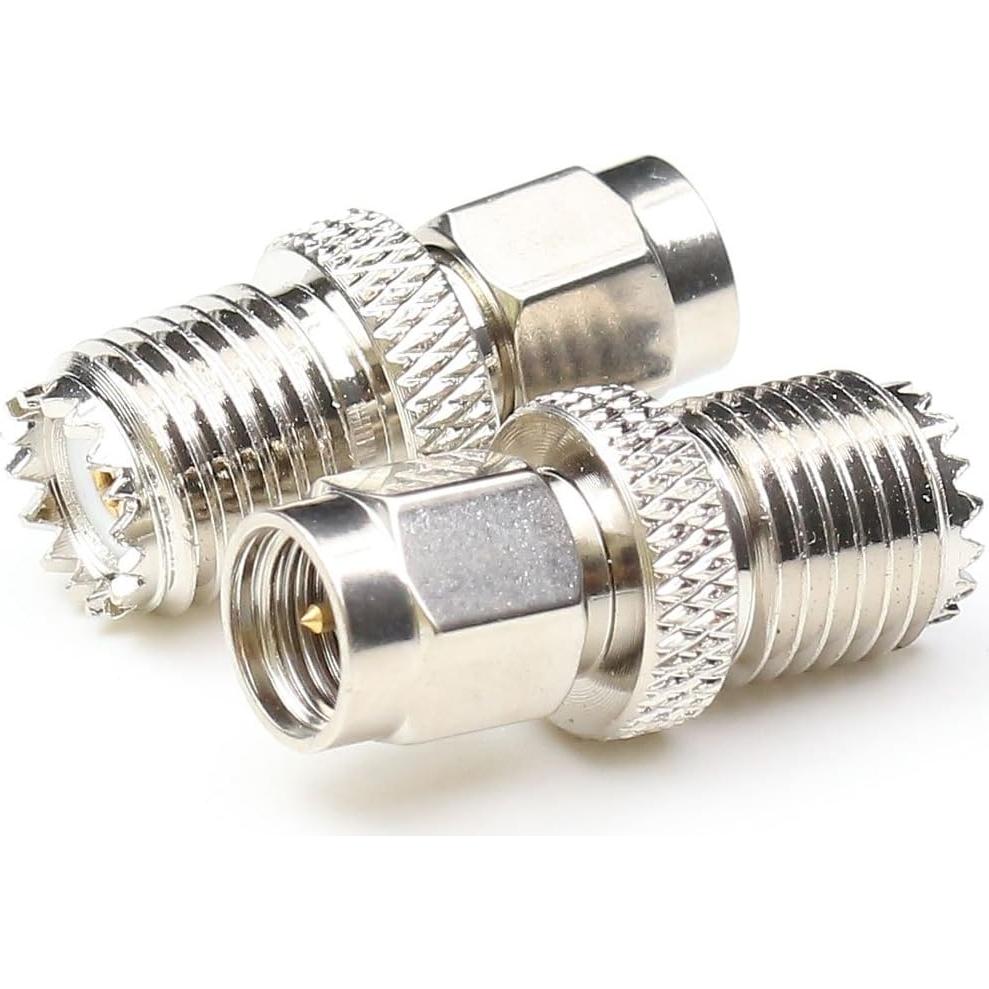 Adaptador Coaxial SMA Macho a Mini UHF Hembra ANHAN 2 Piezas