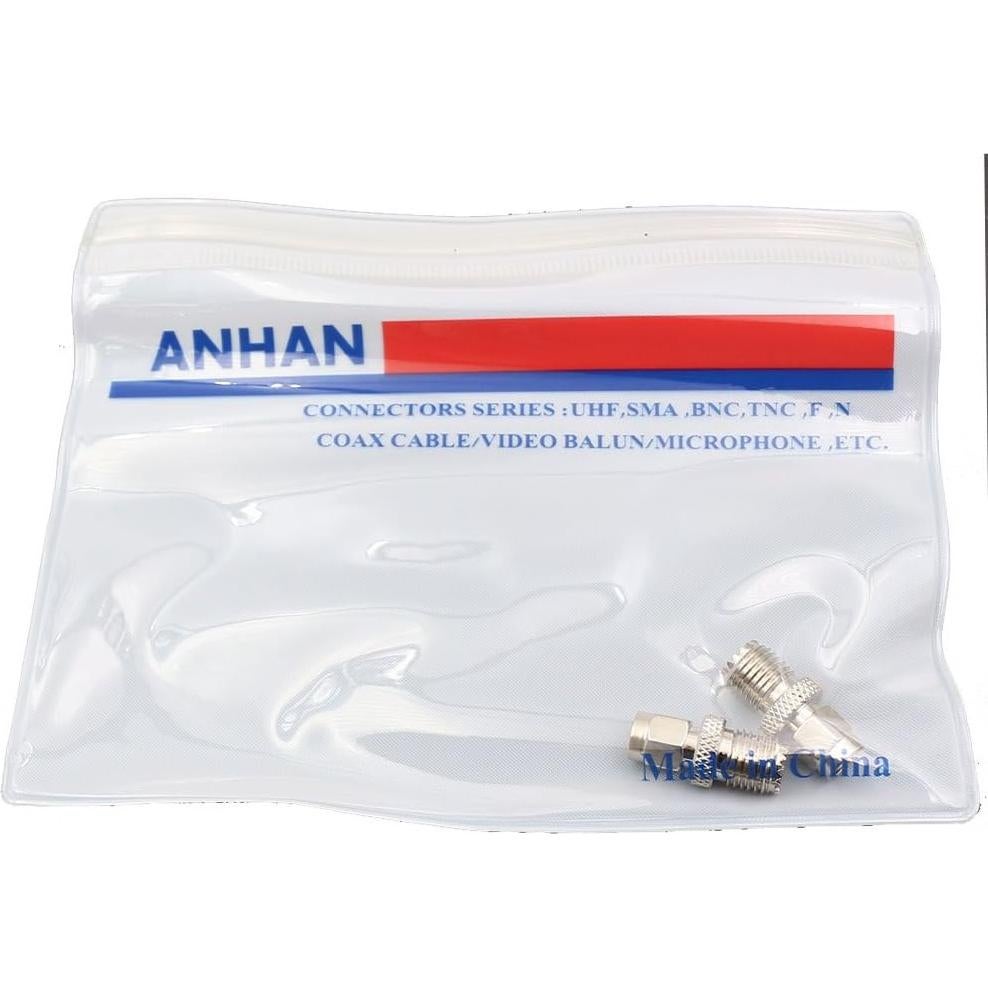 Adaptador Coaxial SMA Macho a Mini UHF Hembra ANHAN 2 Piezas