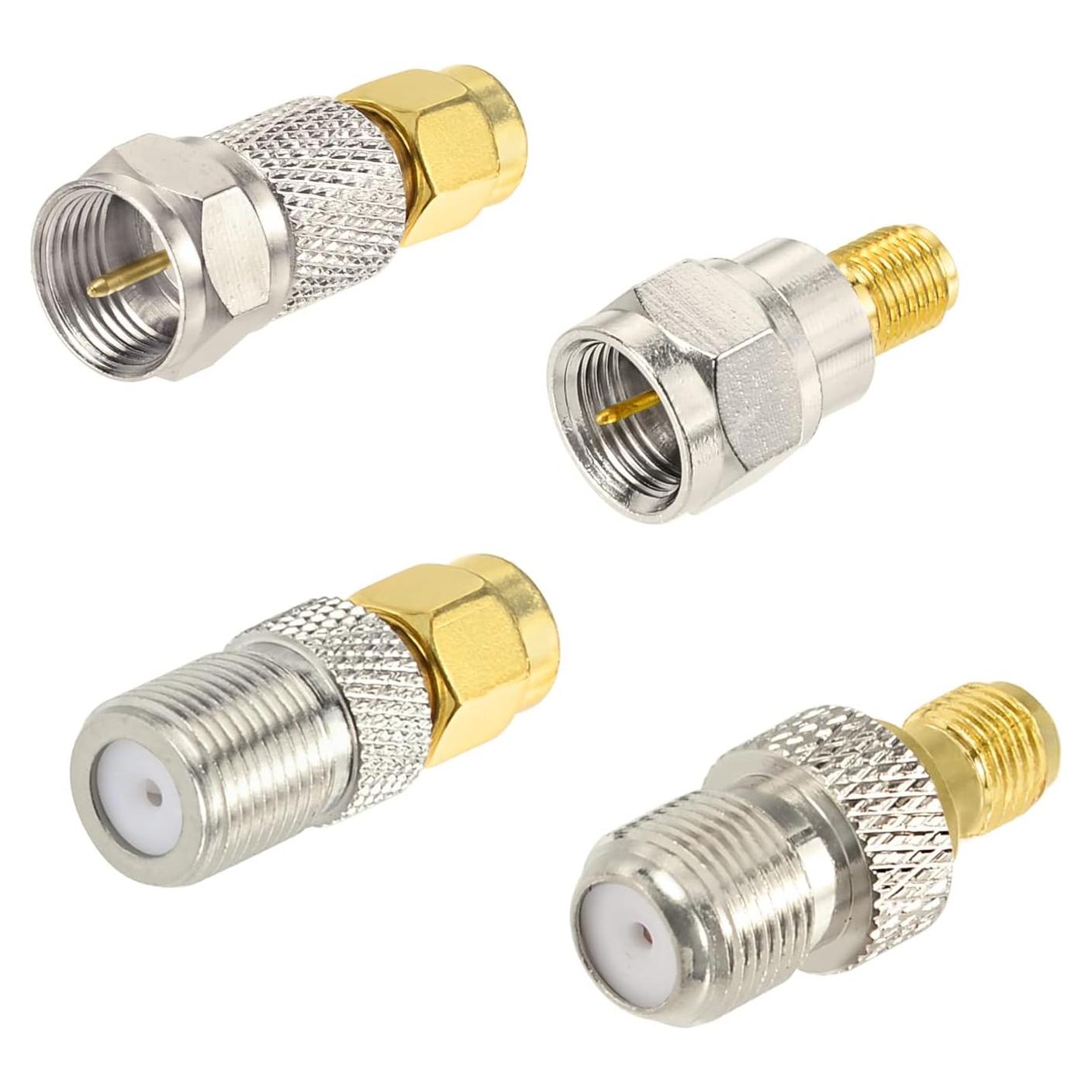 Kit de Adaptadores SMA a F Wlaniot 4 Piezas Coaxial 50 Ohmios
