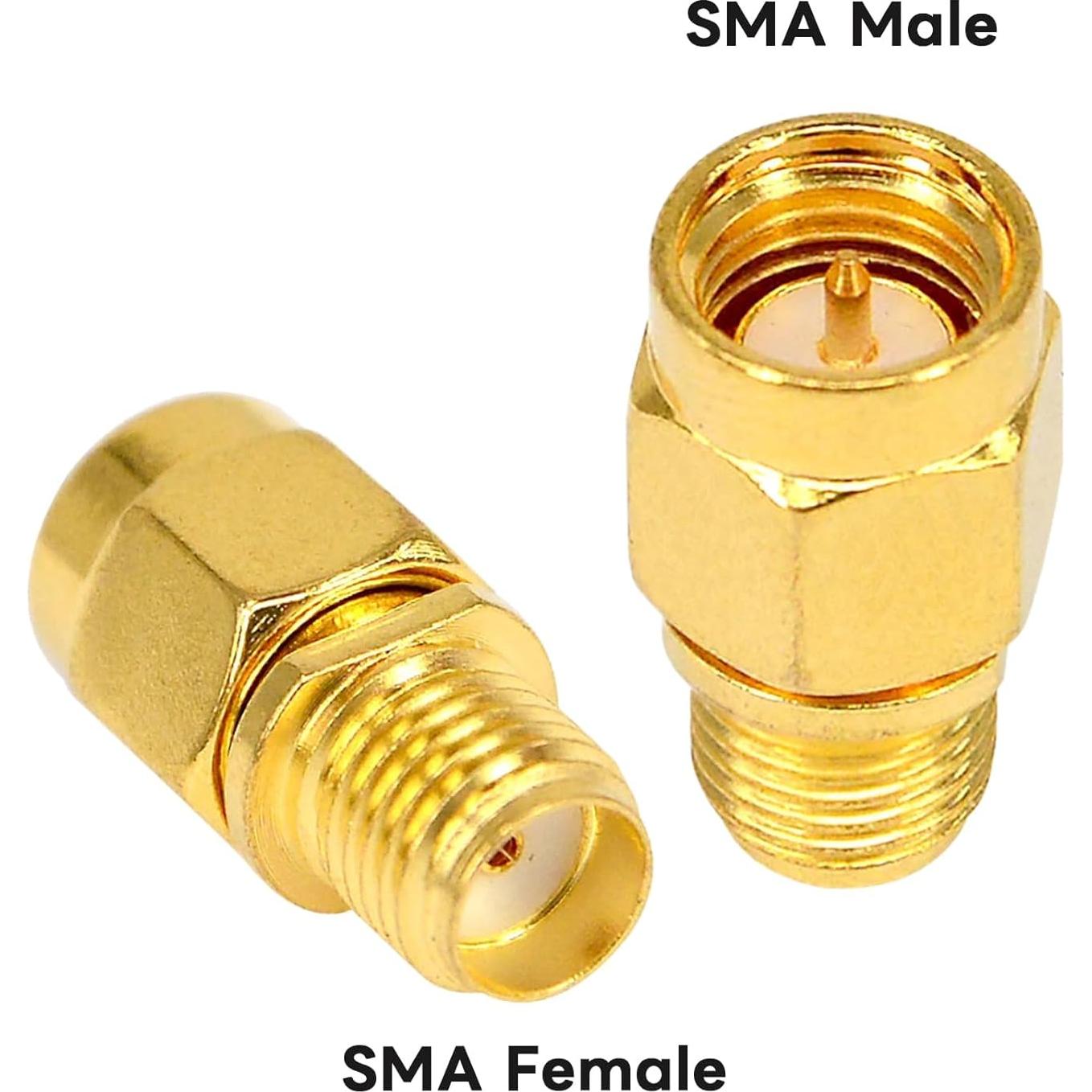 Adaptador Coaxial SMA Macho a Hembra Boobrie - Paquete de 2