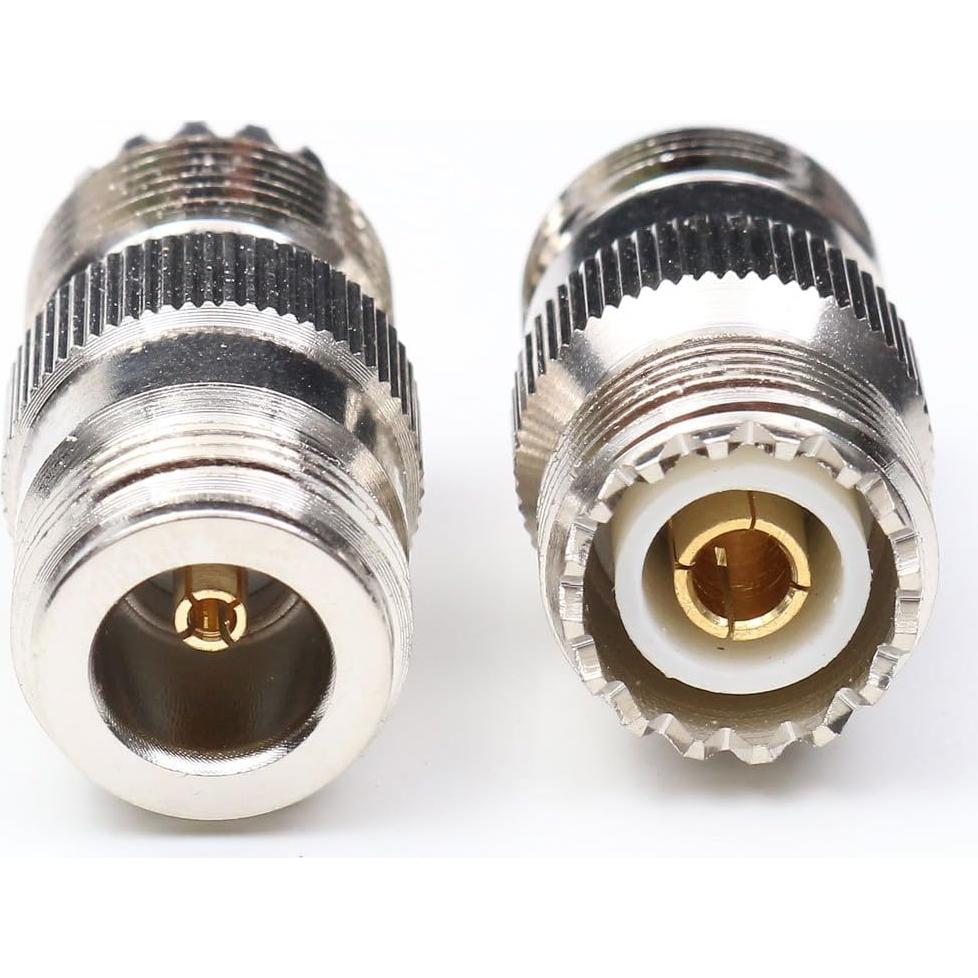 Adaptador Coaxial Hembra N a Hembra UHF ANHAN - Paquete de 2