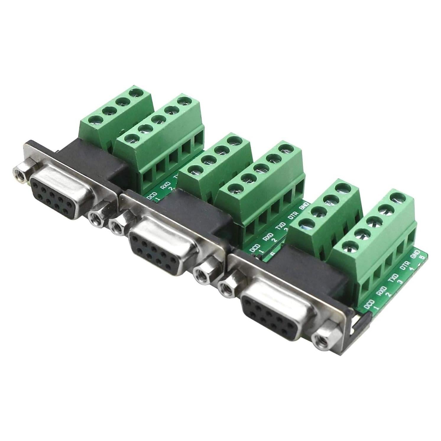 Conector hembra DB9 RS232 sin soldadura - 3 piezas