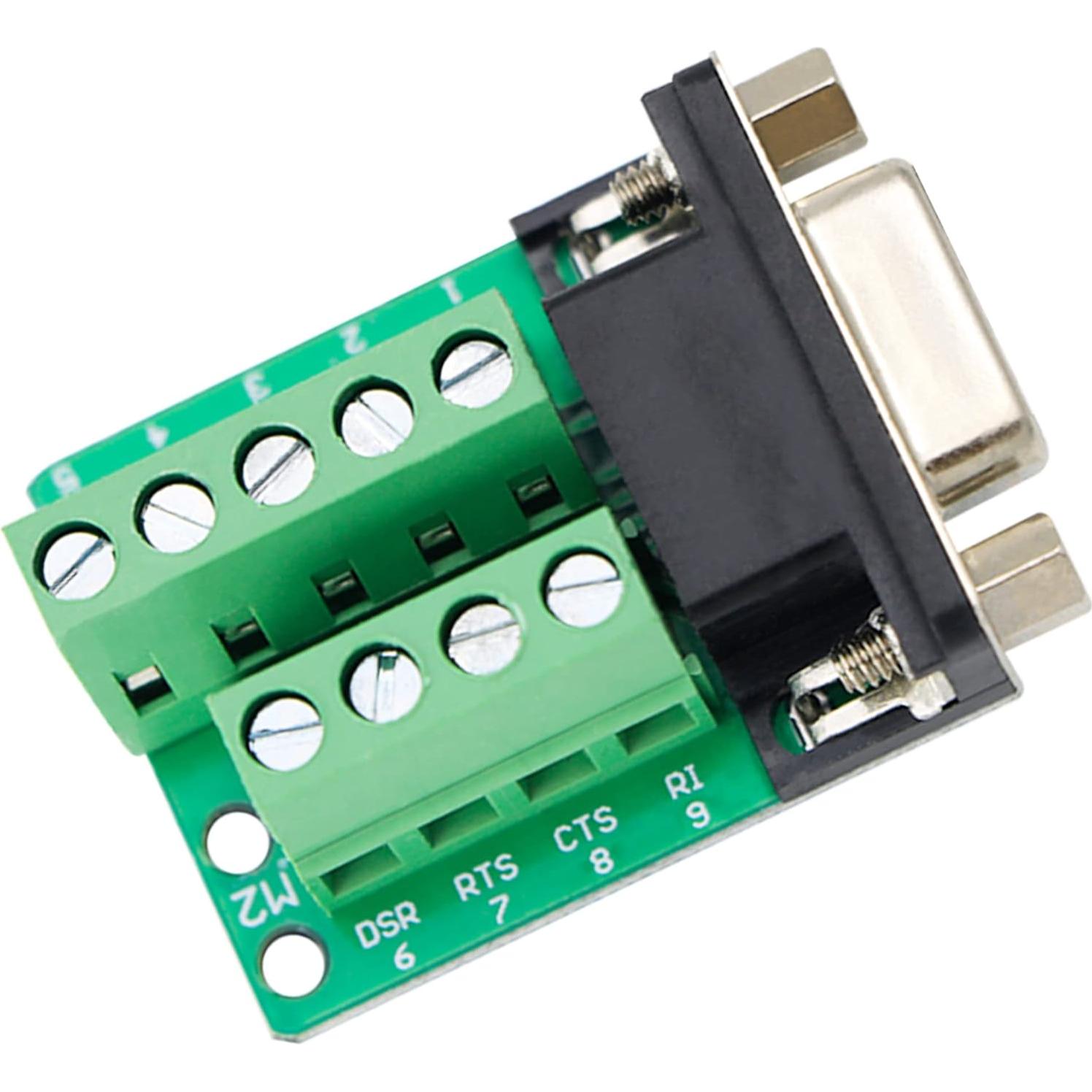 Conector hembra DB9 RS232 sin soldadura - 3 piezas