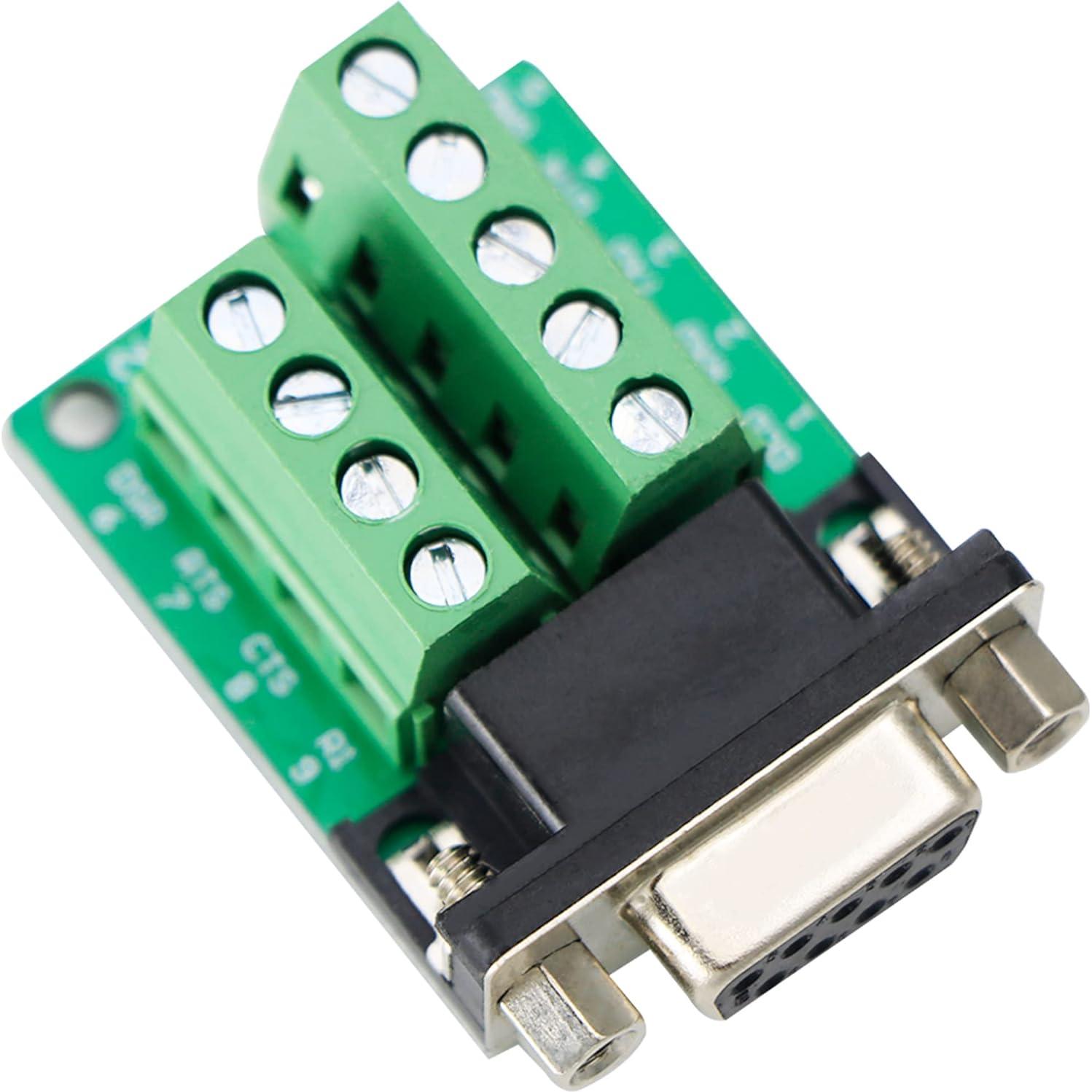 Conector hembra DB9 RS232 sin soldadura - 3 piezas