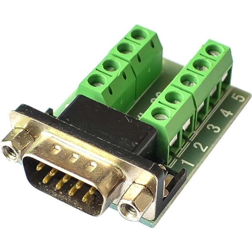 Adaptador DB9 Macho RS232 a Terminal HiLetgo - 2 Piezas