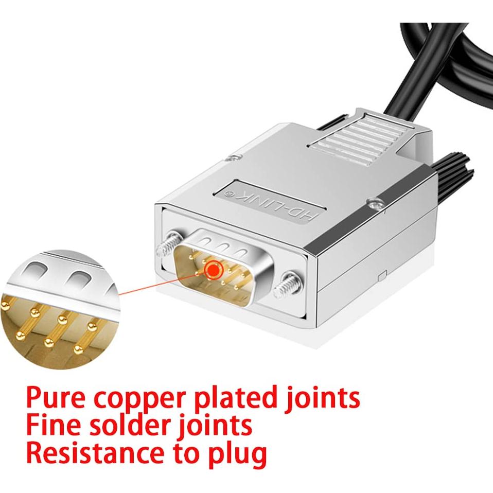 Conector DB9 macho sin soldadura ANMBEST 1.5m 24AWG