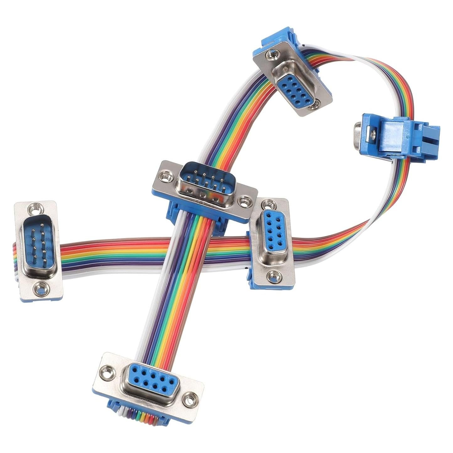 Cable de Cinta Arcoíris IDC DB9 9 Pines 33 cm MECCANIXITY