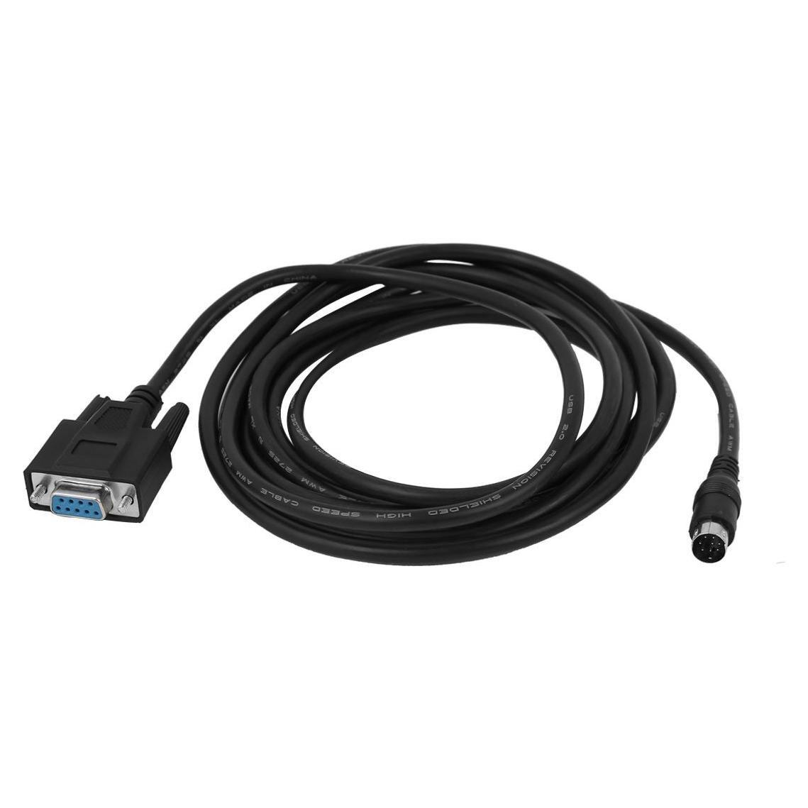 Cable de Programación PLC uxcell RS232 DB9 a Mini Din 3m
