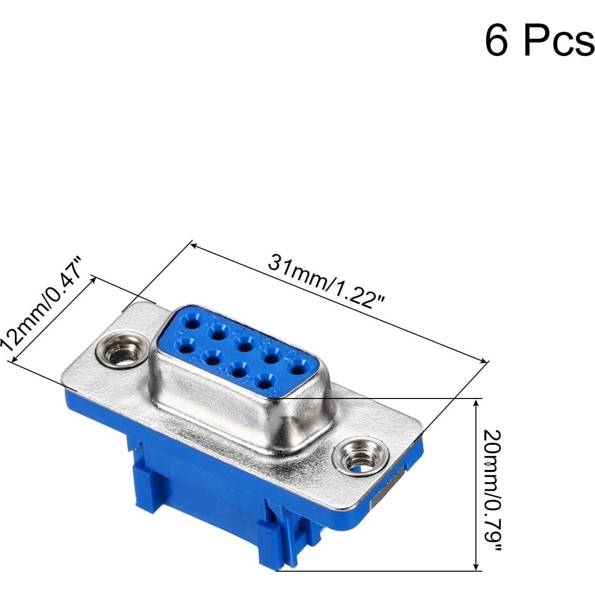Conector D-sub DB9 Femenino IDC MECCANIXITY 9 pines Paquete de 6