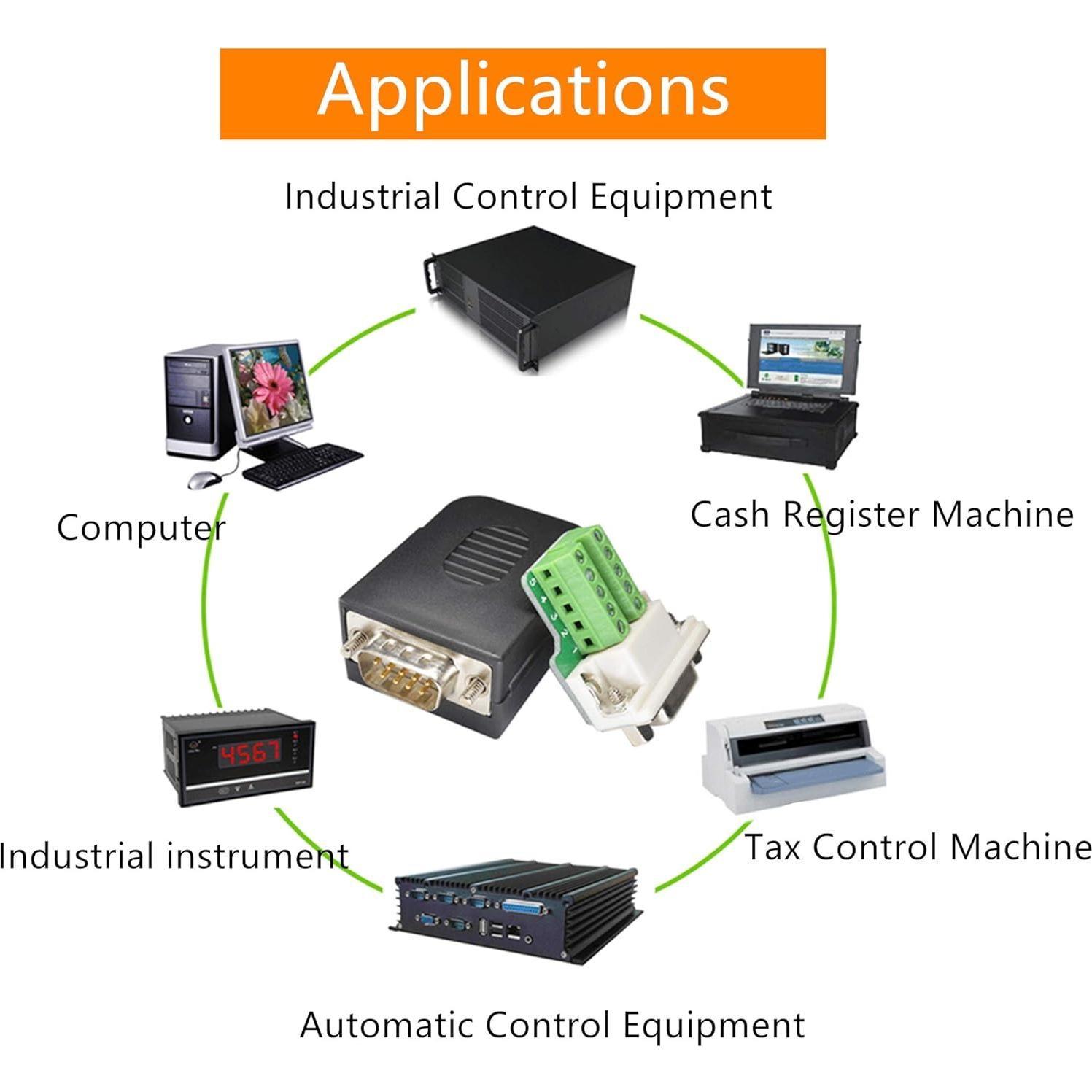 Adaptador D-SUB hembra DB9 Oiyagai 9 pines con tuerca
