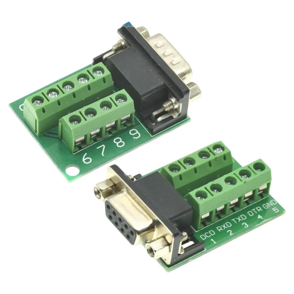 Conectores D-Sub 9Pin RS232 Macho Hembra para Electrónica