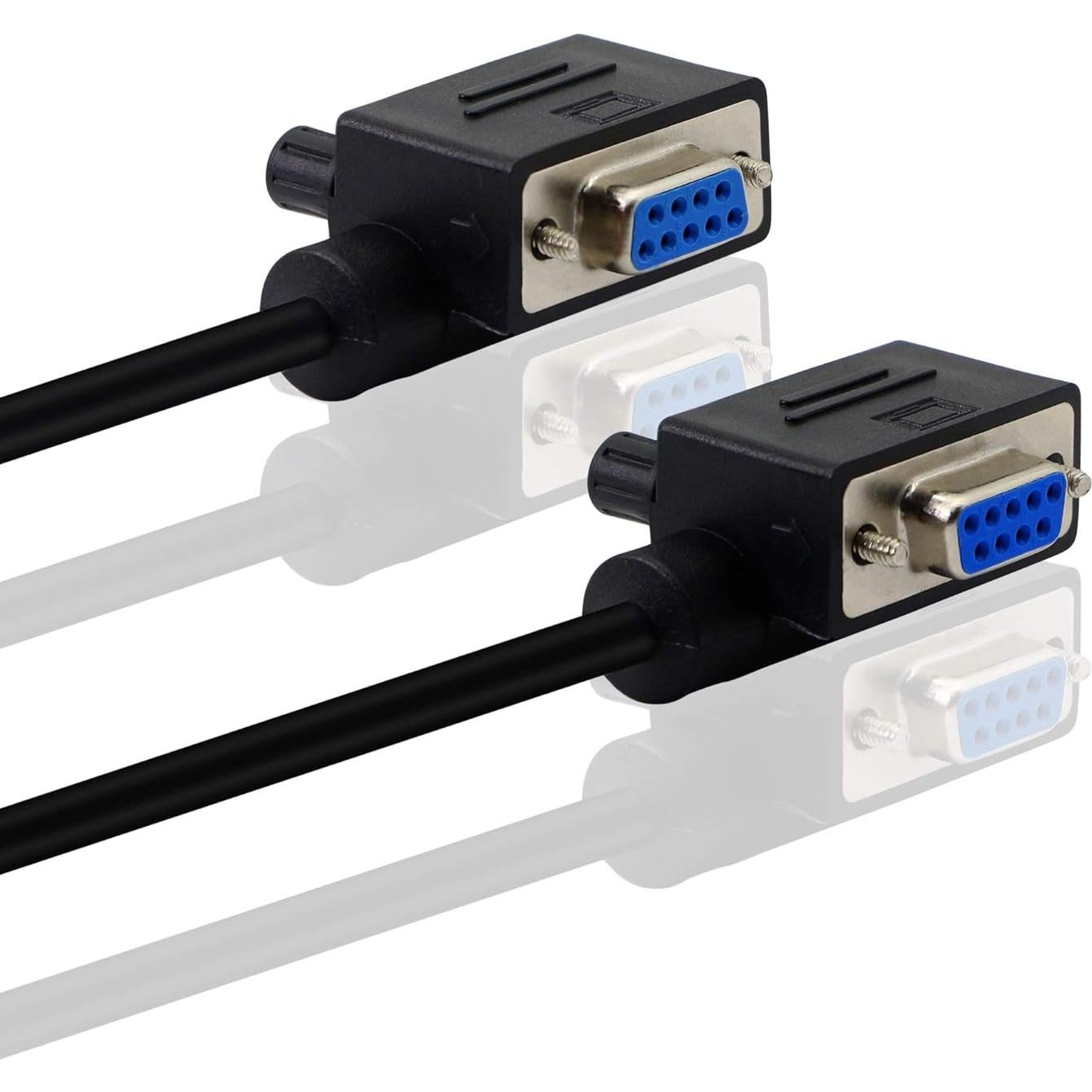 Cable Serial DB9 30 cm YOUCHENG Hembra a Hembra 90°