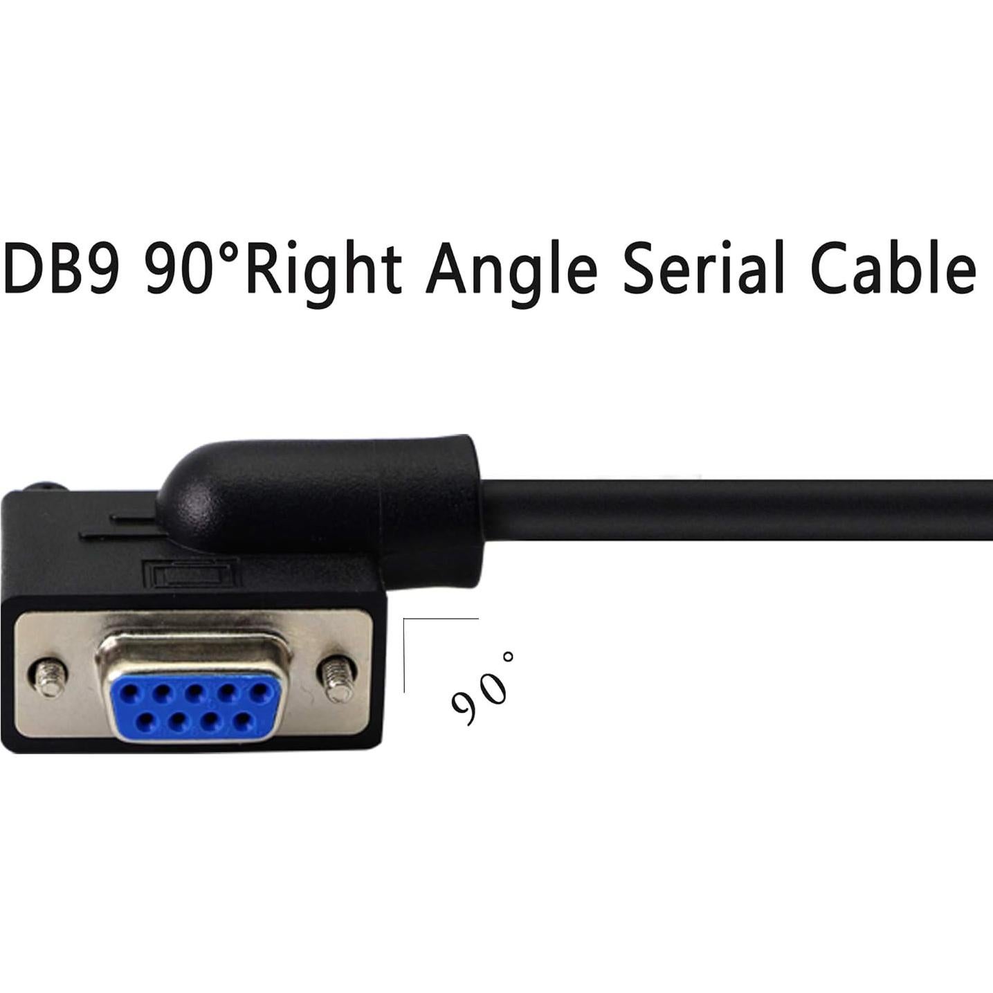 Cable Serial DB9 30 cm YOUCHENG Hembra a Hembra 90°