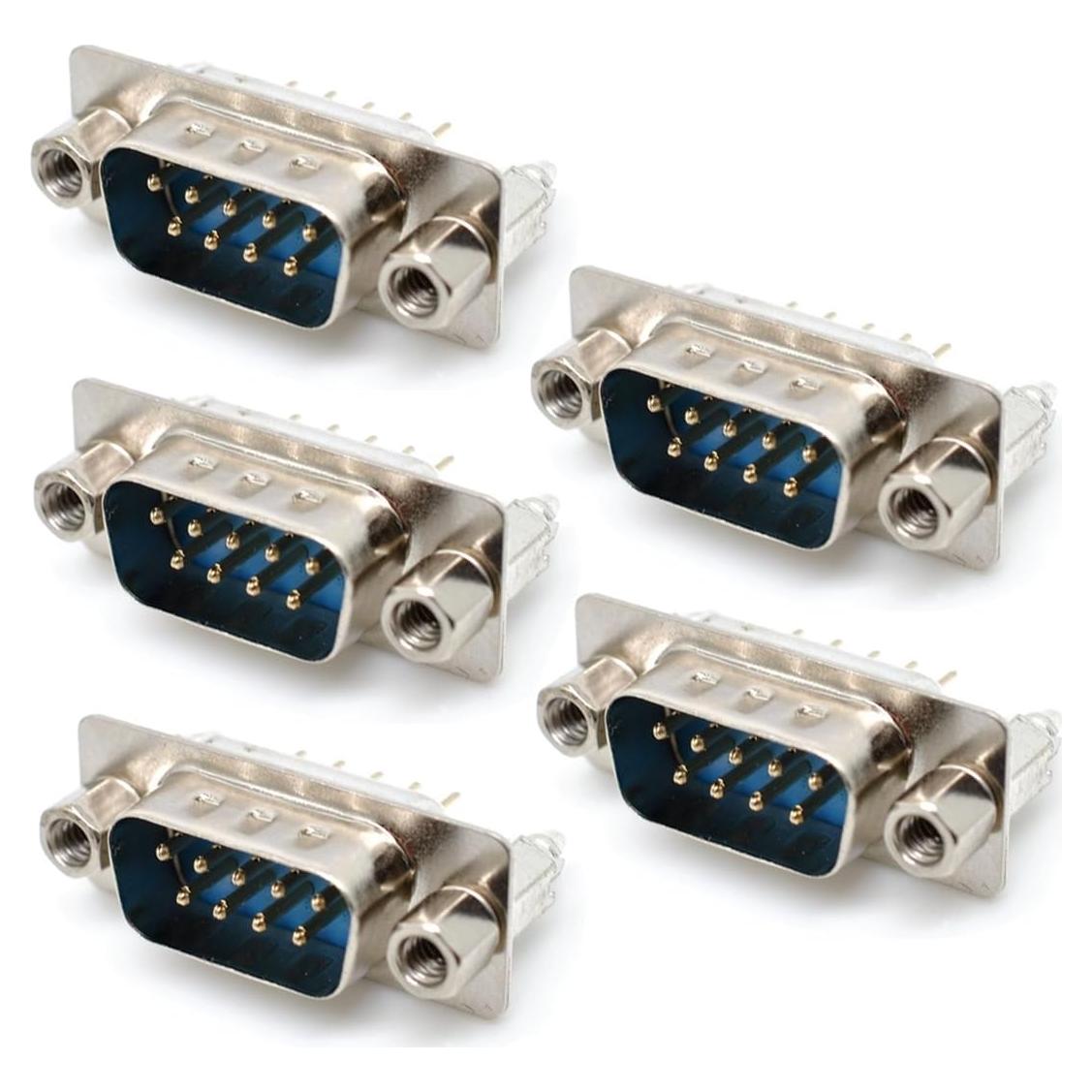 5 Conectores D-Sub Macho DP9 de 9 Pines Ganansome