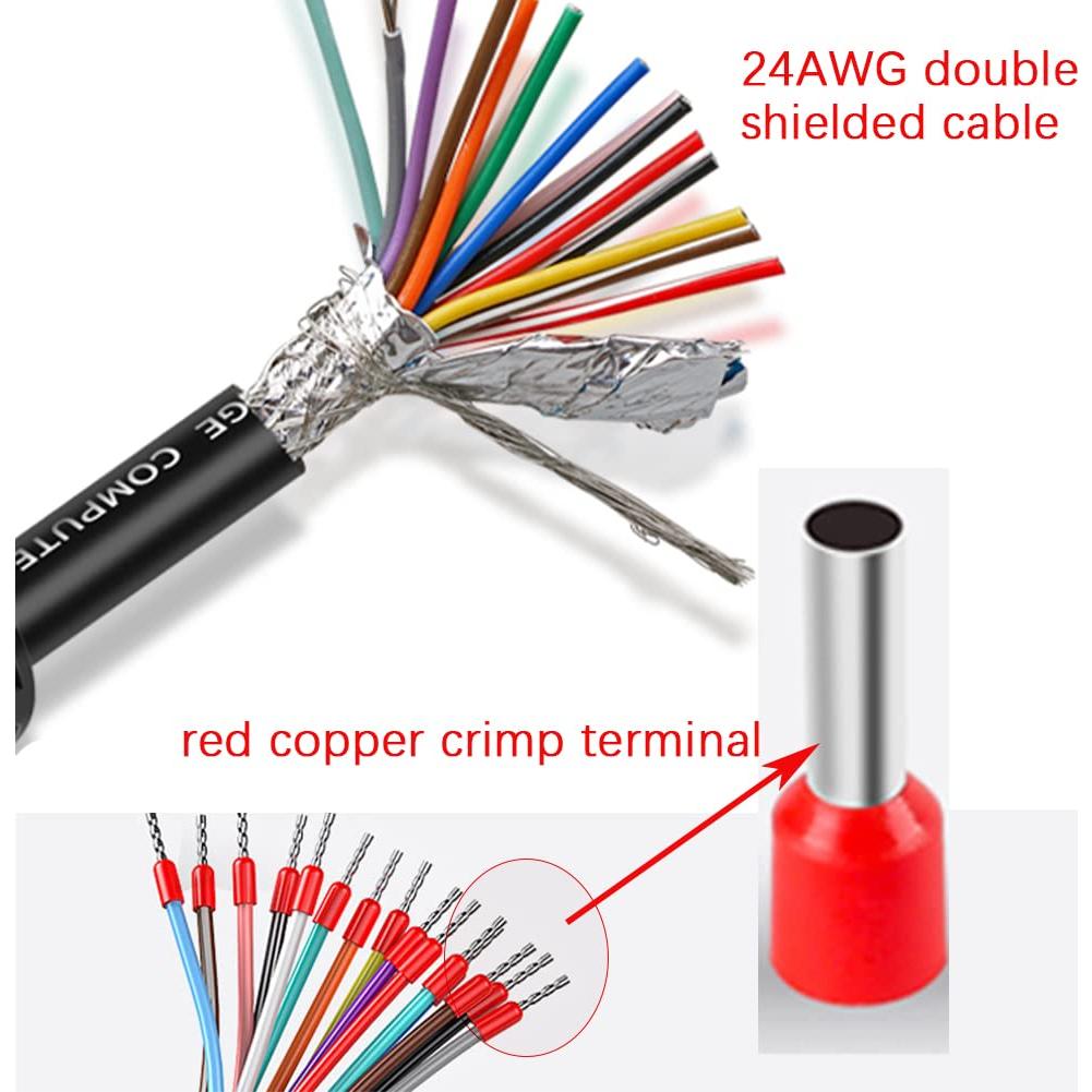 Conector VGA 3+9 Macho ANMBEST con Cable 1.5m 24AWG